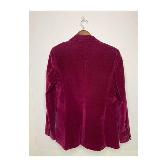 MaxMara Corduroy Velvet Jacket Blazer Plum 10 - Picture 5 of 14